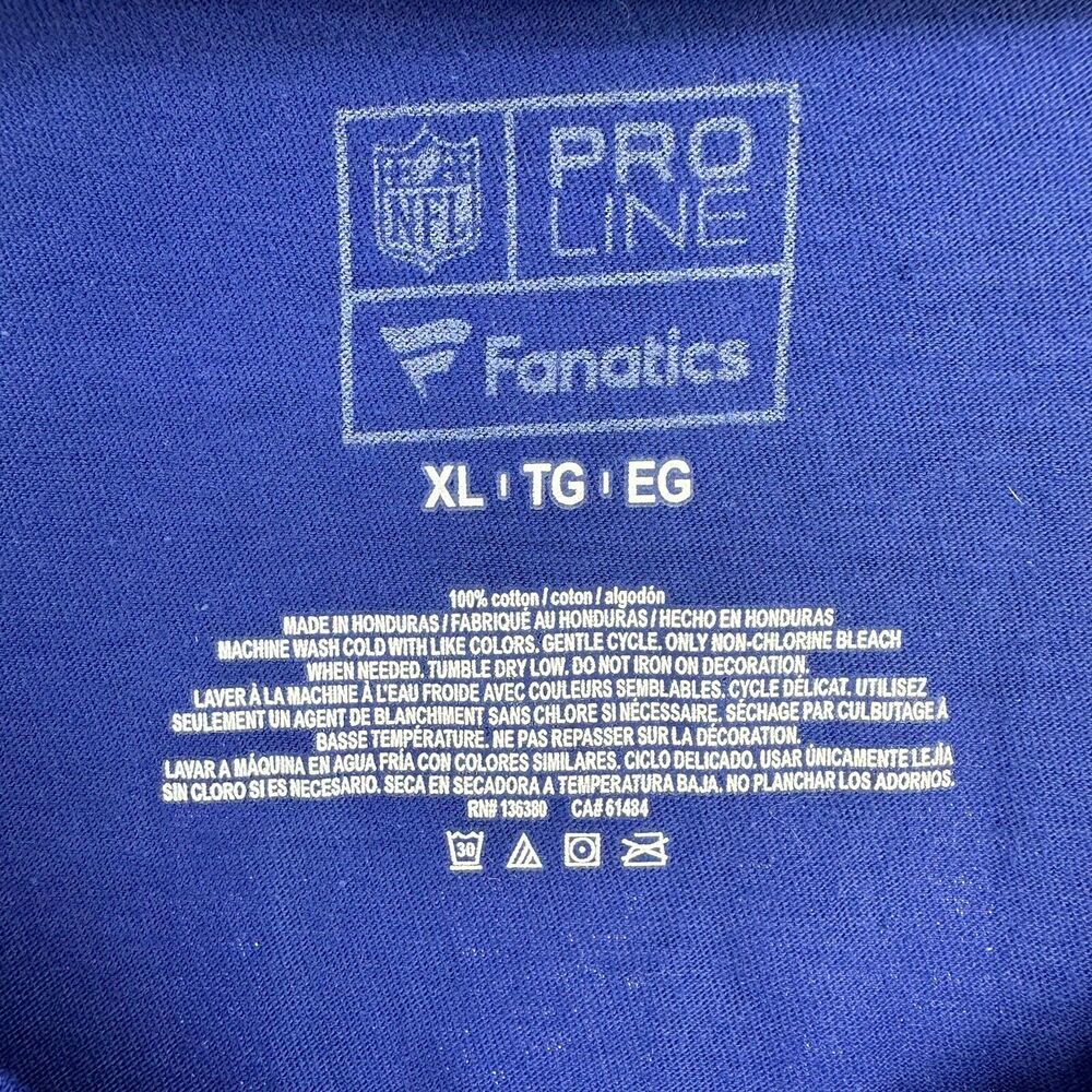 Pro Line Fanatics NY Giants #26 Barkley V-Neck T-Shirt Women's XL Blue New York - Picture 3 of 5